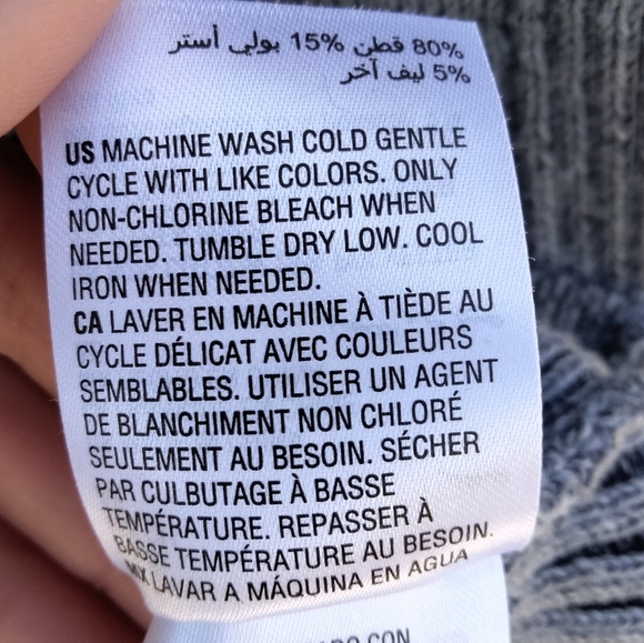 Style & Co Cozy Gray Ribbed Knit Sweater Lace-Up Sides Sz S - Hat included! 🎁 - Picture 6 of 7